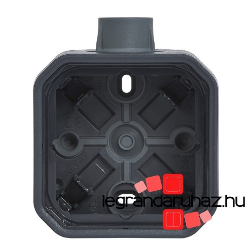 Legrand Plexo 55 falon kívüli 1-es doboz, ISO20 tömszelencével, antracit, Legrand 069628L
