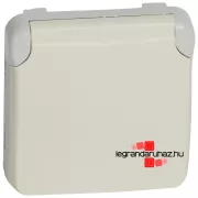   Legrand Plexo 55 2P+F aljzat csapófedéllel, csavaros, fehér, Legrand 069639