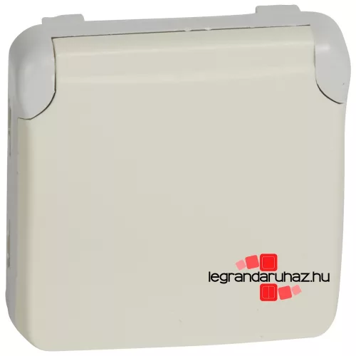 Legrand Plexo 55 2P+F aljzat csapófedéllel, csavaros, fehér, Legrand 069639