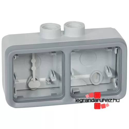Legrand Plexo 55 falonkívüli doboz 2-es vízszintes, tömszelencével, szürke, Legrand 069678