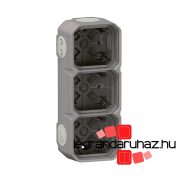   Legrand Plexo 55 falon kívüli 3-as doboz, membrános, szürke, Legrand 069680L