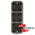 Legrand Plexo 55 falon kívüli 3-as doboz, membrános, szürke, Legrand 069680L