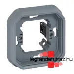 Legrand Plexo 55 egyes keret körmökkel, szürke, Legrand 069682L