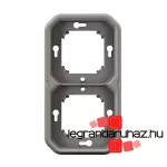 Legrand Plexo 55 kettes keret, szürke, Legrand 069683L