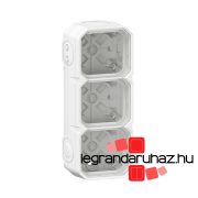   Legrand Plexo 55 falon kívüli 3-as doboz, membrános, fehér, Legrand 069688L