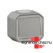   Legrand Plexo 55 falon kívüli váltókapcsoló jelzőfénnyel 10A, összeszerelt, szürke, Legrand 069713L