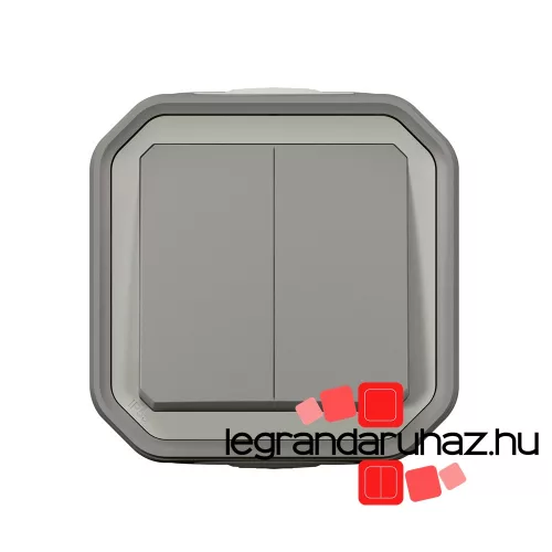 Legrand Plexo 55 falon kívüli csillárkapcsoló 10A, összeszerelt, szürke, Legrand 069714L