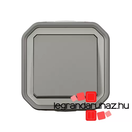 Legrand Plexo 55 falon kívüli egypólusú nyomó 10A, összeszerelt, szürke, Legrand 069720L