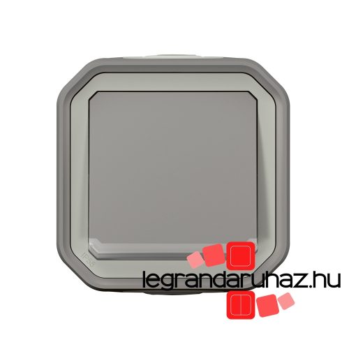 Legrand Plexo 55 falon kívüli egypólusú nyomó jelzőfénnyel 10A, összeszerelt, szürke, Legrand 069722L