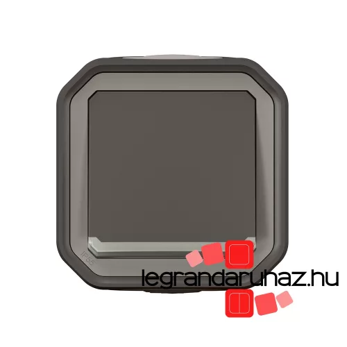 Legrand Plexo 55 falon kívüli váltókapcsoló jelzőfénnyel 10A, összeszerelt, antracit, Legrand 069736L
