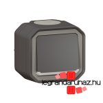 Legrand Plexo 55 falon kívüli egypólusú nyomó jelzőfénnyel 10A, összeszerelt, antracit, Legrand 069782L