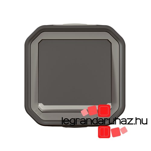 Legrand Plexo 55 falon kívüli egypólusú nyomó jelzőfénnyel 10A, összeszerelt, antracit, Legrand 069782L
