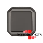 Legrand Plexo 55 falon kívüli egypólusú nyomó 10A, összeszerelt, antracit, Legrand 069790L