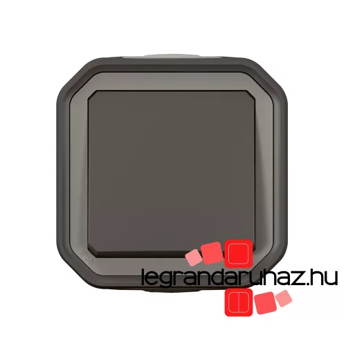 Legrand Plexo 55 falon kívüli egypólusú nyomó 10A, összeszerelt, antracit, Legrand 069790L