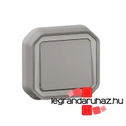   Legrand Plexo 55 süllyesztett váltókapcsoló 10A, összeszerelt, szürke, Legrand 069811L