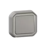 Legrand Plexo 55 süllyesztett váltókapcsoló rögzítőkörömmel 10A, összeszerelt, szürke, Legrand 069812L
