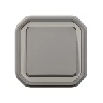 Legrand Plexo 55 süllyesztett váltókapcsoló rögzítőkörömmel 10A, összeszerelt, szürke, Legrand 069812L