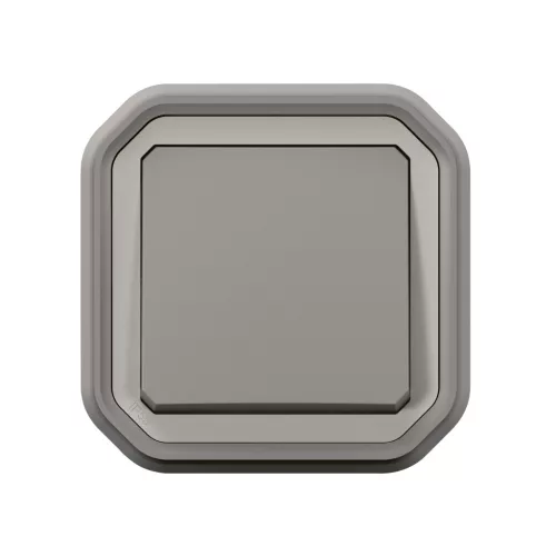 Legrand Plexo 55 süllyesztett váltókapcsoló rögzítőkörömmel 10A, összeszerelt, szürke, Legrand 069812L