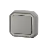 Legrand Plexo 55 süllyesztett váltókapcsoló rögzítőkörömmel 10A, összeszerelt, szürke, Legrand 069812L