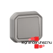   Legrand Plexo 55 süllyesztett egypólusú nyomó 10A, összeszerelt, szürke, Legrand 069820L