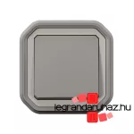 Legrand Plexo 55 süllyesztett egypólusú nyomó 10A, összeszerelt, szürke, Legrand 069820L