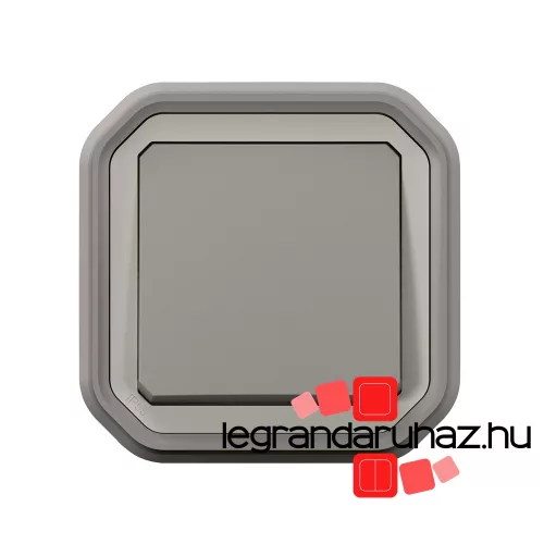 Legrand Plexo 55 süllyesztett egypólusú nyomó 10A, összeszerelt, szürke, Legrand 069820L