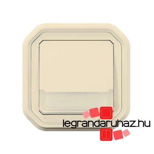 Legrand Plexo 55 süllyesztett váltóérintkezős nyomó jelzőfénnyel, címketartóval 10A, összeszerelt, elefántcsont, Legrand 069829L