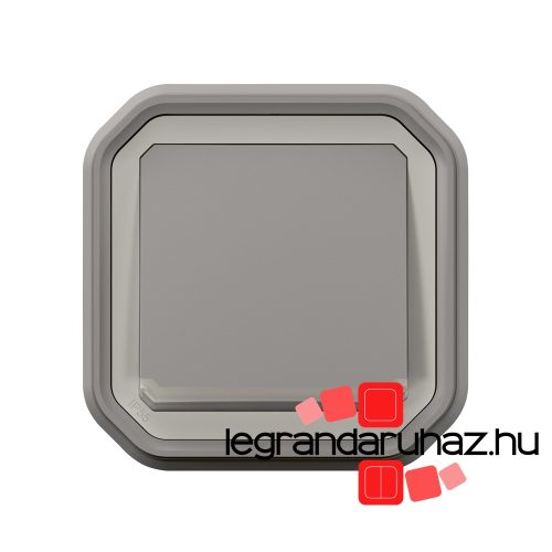 Legrand Plexo 55 süllyesztett egypólusú nyomó jelzőfénnyel 10A, összeszerelt, szürke, Legrand 069832L