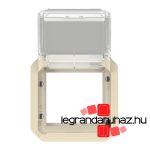 Legrand Plexo 55 Program Mosaic adapter füstszínű csapófedéllel, elefántcsont, Legrand 069838L