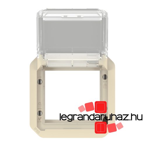 Legrand Plexo 55 Program Mosaic adapter füstszínű csapófedéllel, elefántcsont, Legrand 069838L