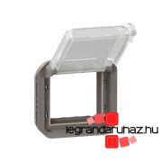   Legrand Plexo 55 Program Mosaic adapter füstszínű csapófedéllel, zárható, antracit, Legrand 069845L