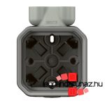 Legrand Plexo 55 falon kívüli 1-es doboz 2 bemenettel, ISO20 tömszelencével, szürke, Legrand 069846L