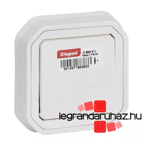 Legrand Plexo 55 süllyesztett váltókapcsoló 10A, összeszerelt, fehér, Legrand 069851L