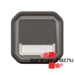 Legrand Plexo 55 süllyesztett váltóérintkezős nyomó jelzőfénnyel, címketartóval 10A, összeszerelt, antracit, Legrand 069854L