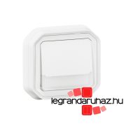   Legrand Plexo 55 süllyesztett váltóérintkezős nyomó jelzőfénnyel, címketartóval 10A, összeszerelt, fehér, Legrand 069864L