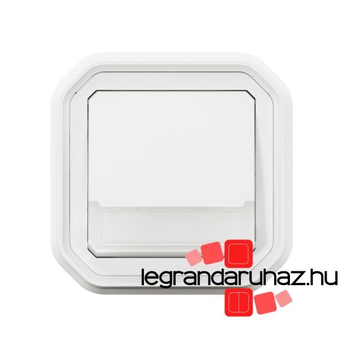 Legrand Plexo 55 süllyesztett váltóérintkezős nyomó jelzőfénnyel, címketartóval 10A, összeszerelt, fehér, Legrand 069864L