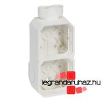 Legrand Plexo 55 falon kívüli függőleges 2-es doboz 2 bemenettel, membrános, fehér, Legrand 069866L