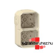   Legrand Plexo 55 falon kívüli 2-es doboz, membrános, elefántcsont, Legrand 069867L