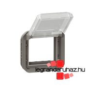   Legrand Plexo 55 Program Mosaic adapter füstszínű csapófedéllel, antracit, Legrand 069880L
