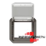 Legrand Plexo 55 Program Mosaic adapter füstszínű csapófedéllel, antracit, Legrand 069880L
