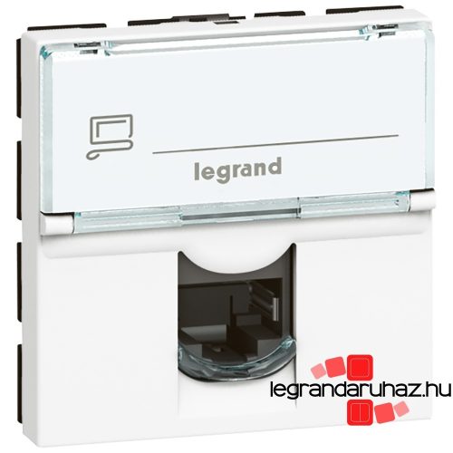 Legrand Program Mosaic LCS2 RJ45 aljzat Cat 6 FTP, 2 modul, fehér, Legrand 076565