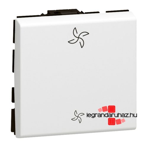 Legrand Program Mosaic ventillátorvezérlő, 2 modulos, fehér , Legrand 077027L