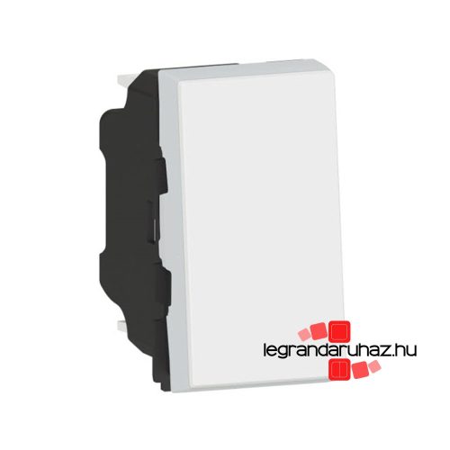 Legrand Program Mosaic nyomó 6A easyLED fényjelzéssel, 1 modulos, fehér , Legrand 077033L