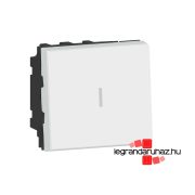   Legrand Program Mosaic kétpólusú váltókapcsoló 20A, 2 modulos, fehér , Legrand 077063L