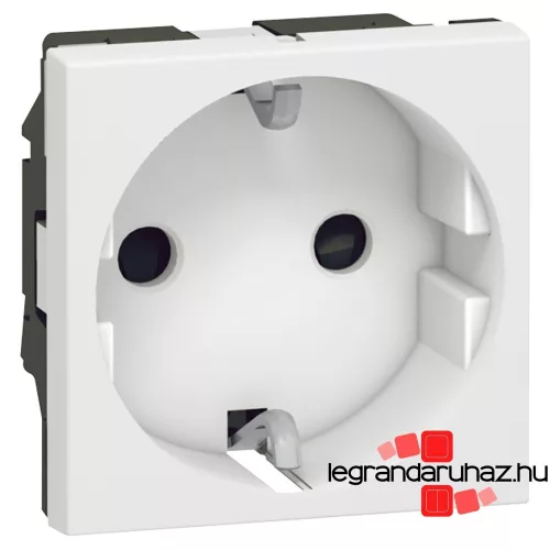 Legrand Program Mosaic 2P+F aljzat, csavaros, 2m, fehér, Legrand 077210