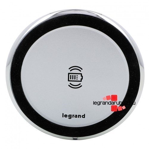 Legrand Vezeték nélküli töltő - bútorba süllyeszthető, 15 W, IP 44, alumínium, Legrand  077641L