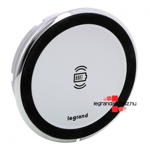 Legrand Vezeték nélküli töltő - bútorba süllyeszthető, 15 W, IP 44, alumínium, Legrand  077641L