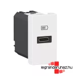 Legrand Program Mosaic USB-C töltőaljzat - 3 A - 20 W, 1 modul, fehér, Legrand 077690L