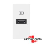 Legrand Program Mosaic USB-C töltőaljzat - 3 A - 20 W, 1 modul, fehér, Legrand 077690L