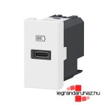 Legrand Program Mosaic USB-C töltőaljzat - 3 A - 20 W, 1 modul, fehér, Legrand 077690L